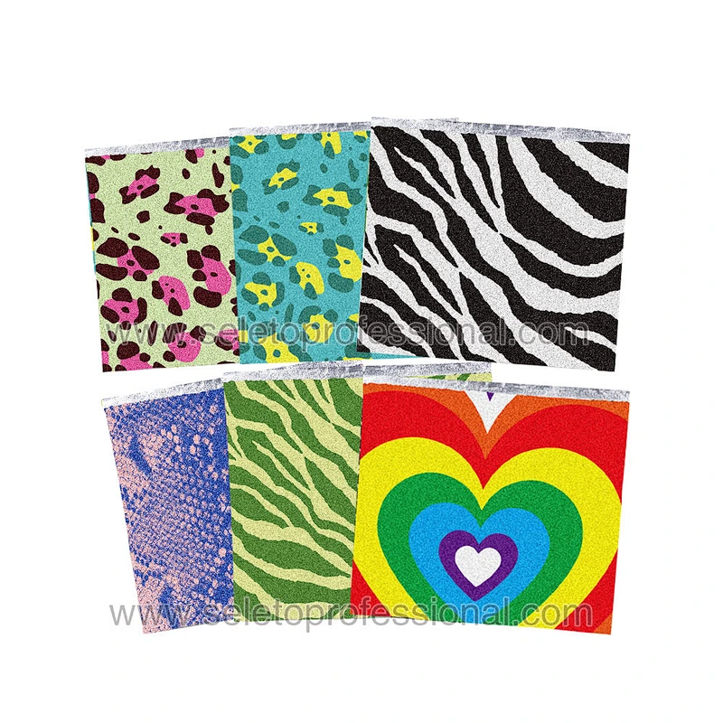 POP-UP 15micron Embossed Leopard Pattern Aluminum Foil Roll Hairdressing foil