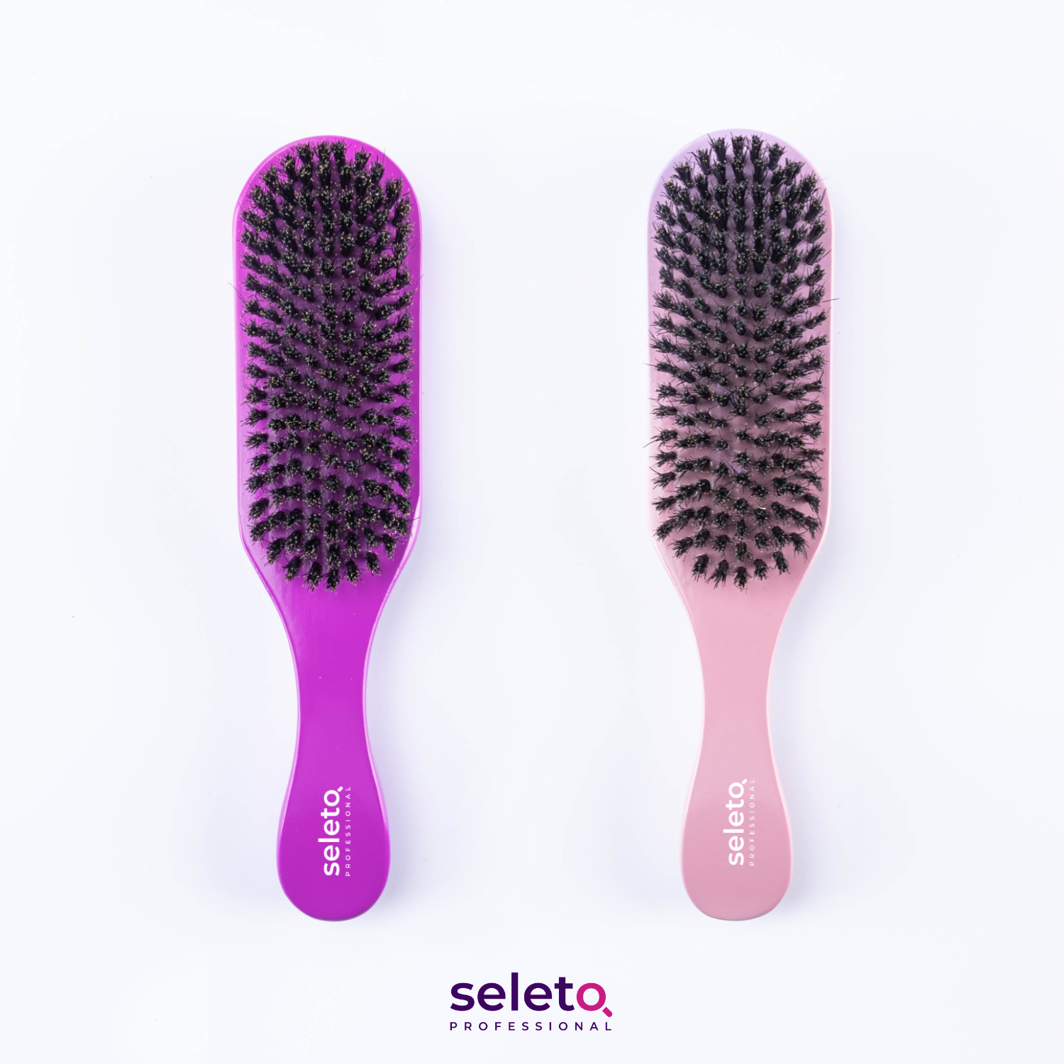 Wooden Gradient Color Curved Hair Brush