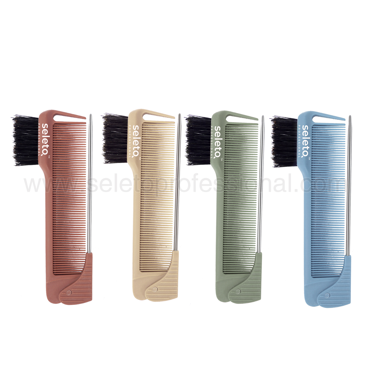 PORTABLE ALL in1 Edge Brush & Comb 180° FOLDABLE DESIGN